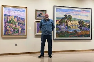 One of my all-time favorite artists -- Carl Sandzen - at his museum in Kansas