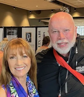 With Jane Seymour at an art conference