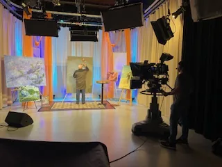 Filming at a local ABC morning show