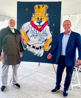 With Rex Hudler, Former Pro Baseball Player adn current Royal's Commentator