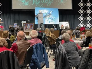 Presenting at a fund raising event
